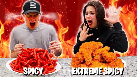 SPICY VS. EXTREME SPICY FOOD CHALLENGE! - YouTube