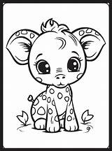 Baby Safari Animals Coloring Pages sketch template