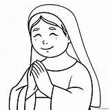 Cute Nun Praying Coloring Page 41424 32735 sketch template