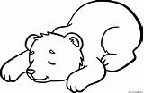 Little Bear Sleeping Coloring page Printable sketch template