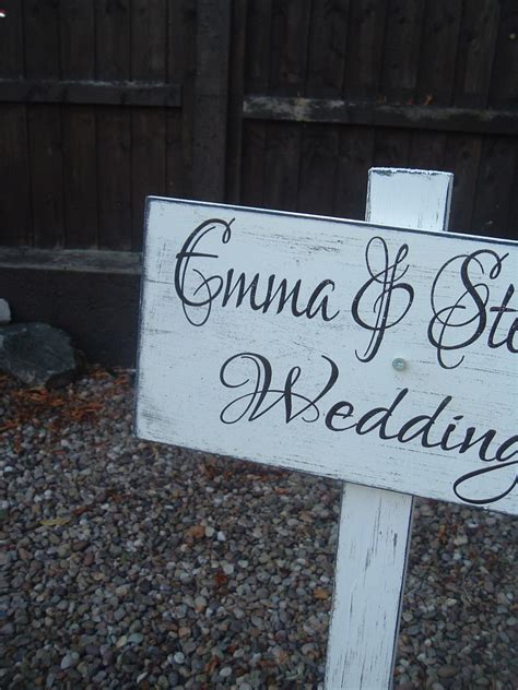 Large Shabby Wooden Wedding Arrow Sign Vintage Wedding This | Etsy