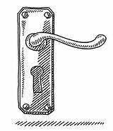 Doorknob Drawing sketch template
