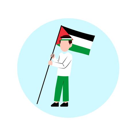 Man Holding Palestine Flag 33950073 Vector Art at Vecteezy