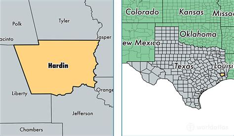 Hardin County Texas Map - Cities And Towns Map