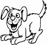 Dog Coloring Pages Outline Happy Mutt Clipart Dogs Animal Barking  sketch template
