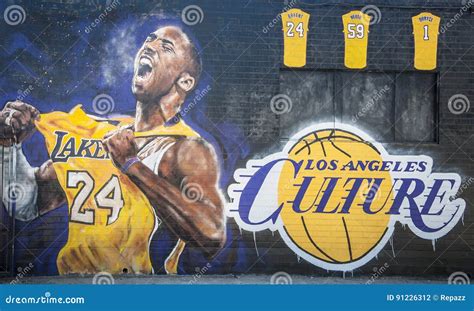 Kobe Bryant Graffiti editorial photography. Image of mamba - 91226312