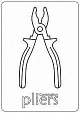 Pliers Coloring Page sketch template