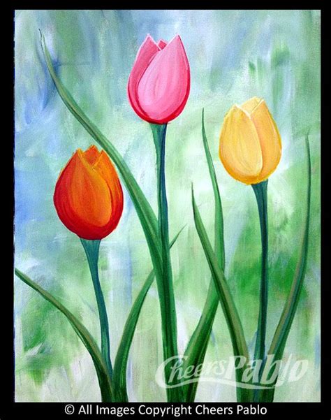 Flower art painting, Flower painting, Spring painting