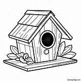 Bird House Coloring Page  Pagescom sketch template
