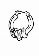 Earring Coloring Pages sketch template