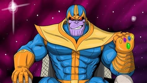 Thanos Comic Cartoon Digital Art 4k, HD Superheroes, 4k Wallpapers, Images, Backgrounds, Photos ...