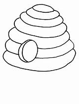 Bee Hive Beehive Coloring Bees Outline Hives Clipart Drawing Honeycomb  sketch template