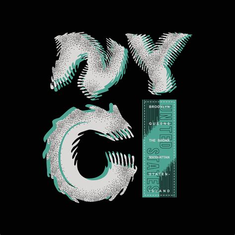 nyc abstract graphic typography vector print 17638651 Vector Art at Vecteezy