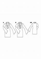 Hooded Cowl Neck Dress 09/2015 120A – Sewing Patterns  BurdaStylecom sketch template