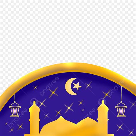 Islamic Mosque Clipart Hd PNG, Islamic Frame Border Design With Mosque Silhouette, Mosque ...