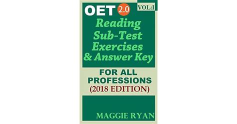 OET Reading (5 sets) For All-Professions by Maggie Ryan: Updated OET 2.0, Book: VOL. 1, 2019 ...