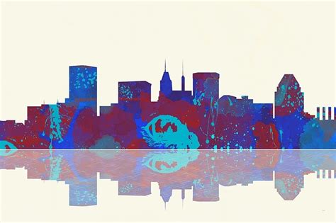 Baltimore Maryland Skyline by www.marlenewatsonart.com | Art, City ...