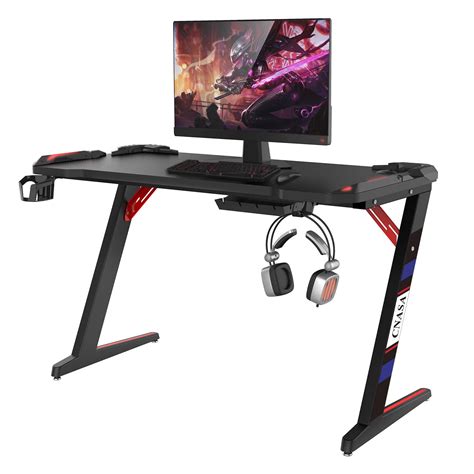 Buy JLHT CNASA Gaming Desk,Gaming Table,Gaming Desk with led Lights,RGB Desk, Black Gaming Desks ...