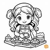 Baker Coloring Page For Kids  Free Printable People coloring pages sketch template