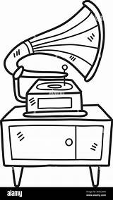 Old Fashioned Looking Turntables Coloring Pages sketch template
