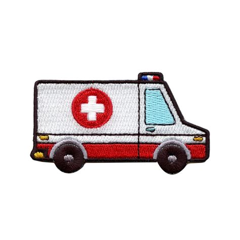 Ambulance Emoji Embroidered Iron On Patch - Walmart.com