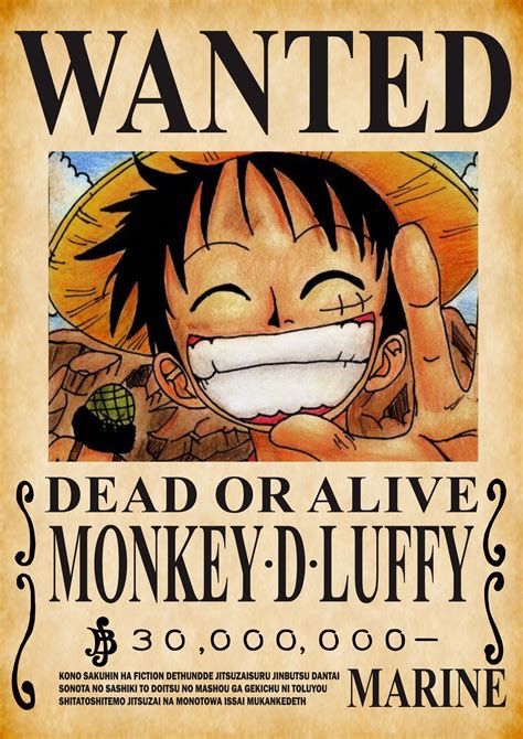 Wanted Poster Bounty Monkey D Luffy Dari Pertama Sampai Sekarang ...