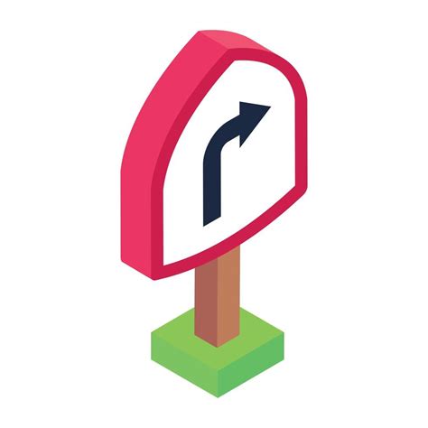 Trendy editable isometric style icon of road Directions sign 6247603 ...