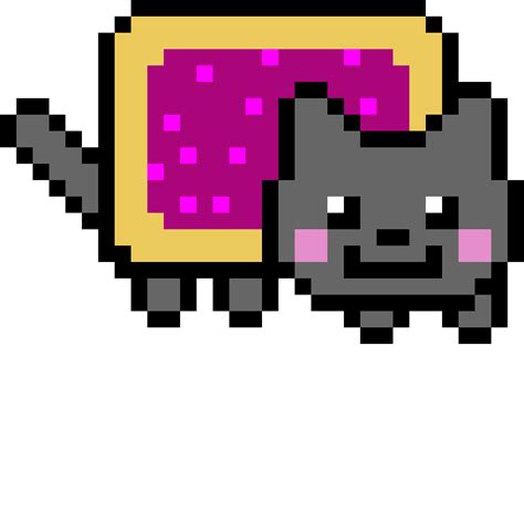 Classic nyan cat pixel art