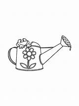 Watering Coloring Pages Outline Drawing Clipart Water Spring Clip  sketch template