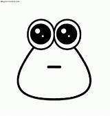 Pou Coloring Pages sketch template
