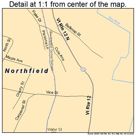 Northfield Vermont Street Map 5050200