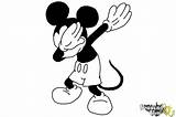 How To Draw Mickey Mouse Dabbing  DrawingNow sketch template