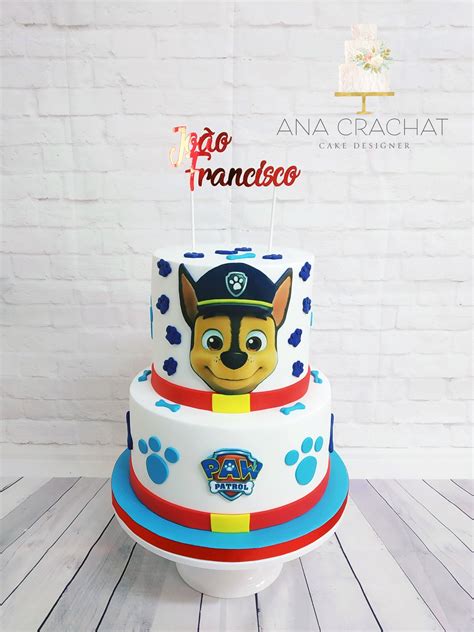 Chase Paw Patrol Cake | Paw patrol birthday party cake, Paw patrol cake, Paw patrol birthday cake