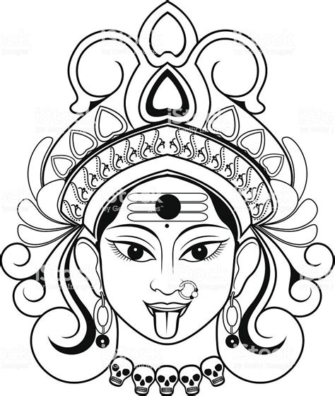 Easy Drawing Of Goddess Kali ~ Pin On Coloring Pages | Bodenewasurk