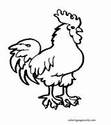 Rooster Coloring Page  Free Printable Pages sketch template