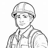 Download Construction Worker Coloring Page Pages Online  sketch template