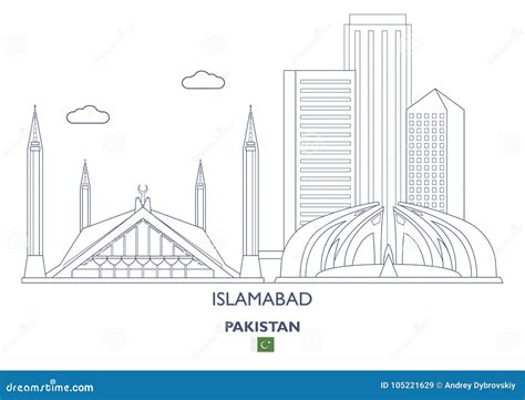 Islamabad City Skyline, Pakistan Stock Vector - Illustration of ...