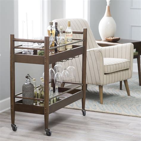 Belham Living Carter Mid-Century Modern Bar Cart - Walmart.com ...