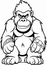 Gorilla Gorille Gorilas Rampage Ausmalbilder Coloriage Grodd Animaux  sketch template
