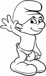 Clumsy Smurf Coloring Pages sketch template