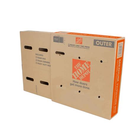 The Home Depot Heavy-Duty Medium Adjustable TV and Picture Moving Box ...