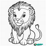 Loewe Zum Ausmalen Malvorlage Fuer Kinder Der Koenig Tiere Picture  sketch template