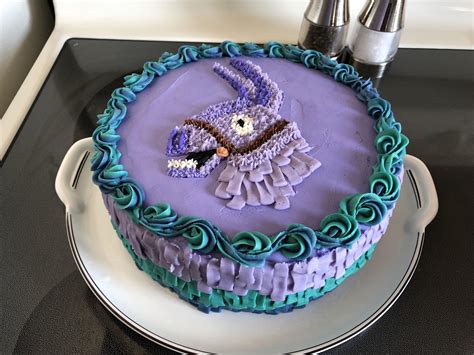 Loot llama cake my wife made for our son’s birthday. Thought r/fortnite ...