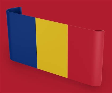 Premium Photo | Romania flag ribbon banner