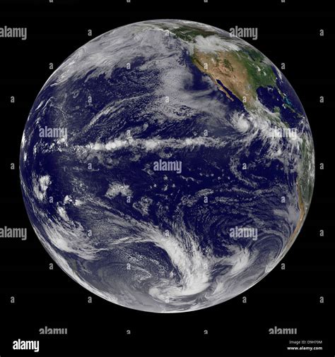 Satellite image of Earth centered over the Pacific Ocean on June 17 ...