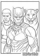 Black Panther Coloring Pages  Superhero coloring sketch template
