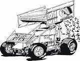 Dirt Sprint Car Coloring Pages sketch template