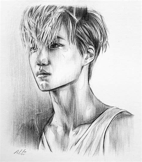 Daily Drawing, Face Drawing, Painting & Drawing, Kpop Drawings, Pencil Drawings, Art Drawings ...