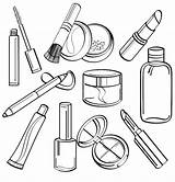 Girls Makeup coloring sketch template