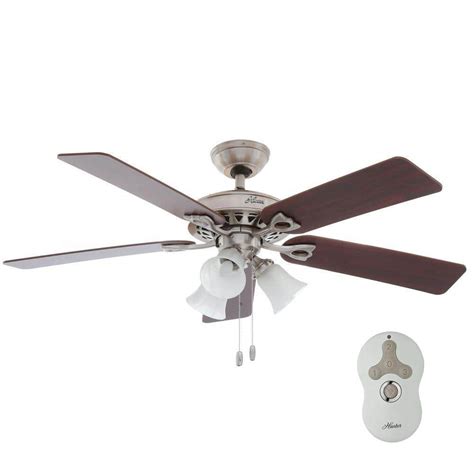 Brushed Nickel Ceiling Fans With Light And Remote at Russell Wilkins blog